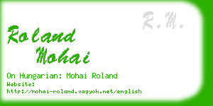 roland mohai business card